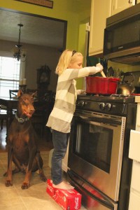 My designated chili helpers