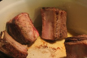 Seared for a couple minutes on each side