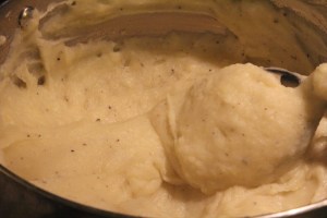 Potatoes ready for the shepherd's pie