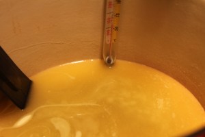 Stir in one direction, frequently. 